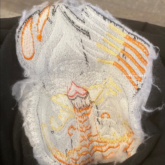 Men's Black Embroidered Tiger Crewneck Graphic Tee from India - Picture 6 of 6